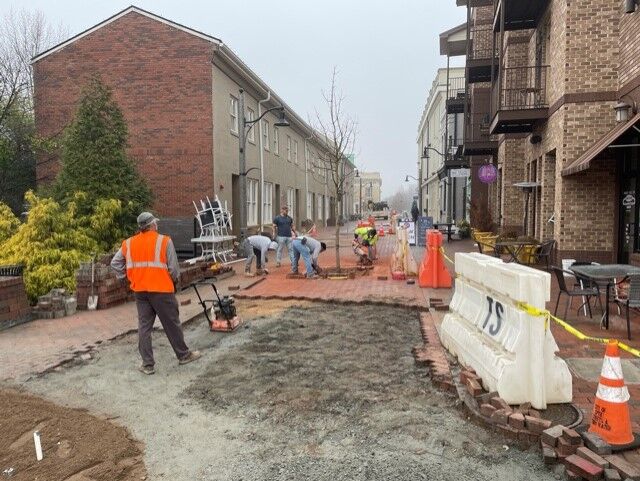 Wall Street in downtown Spartanburg
